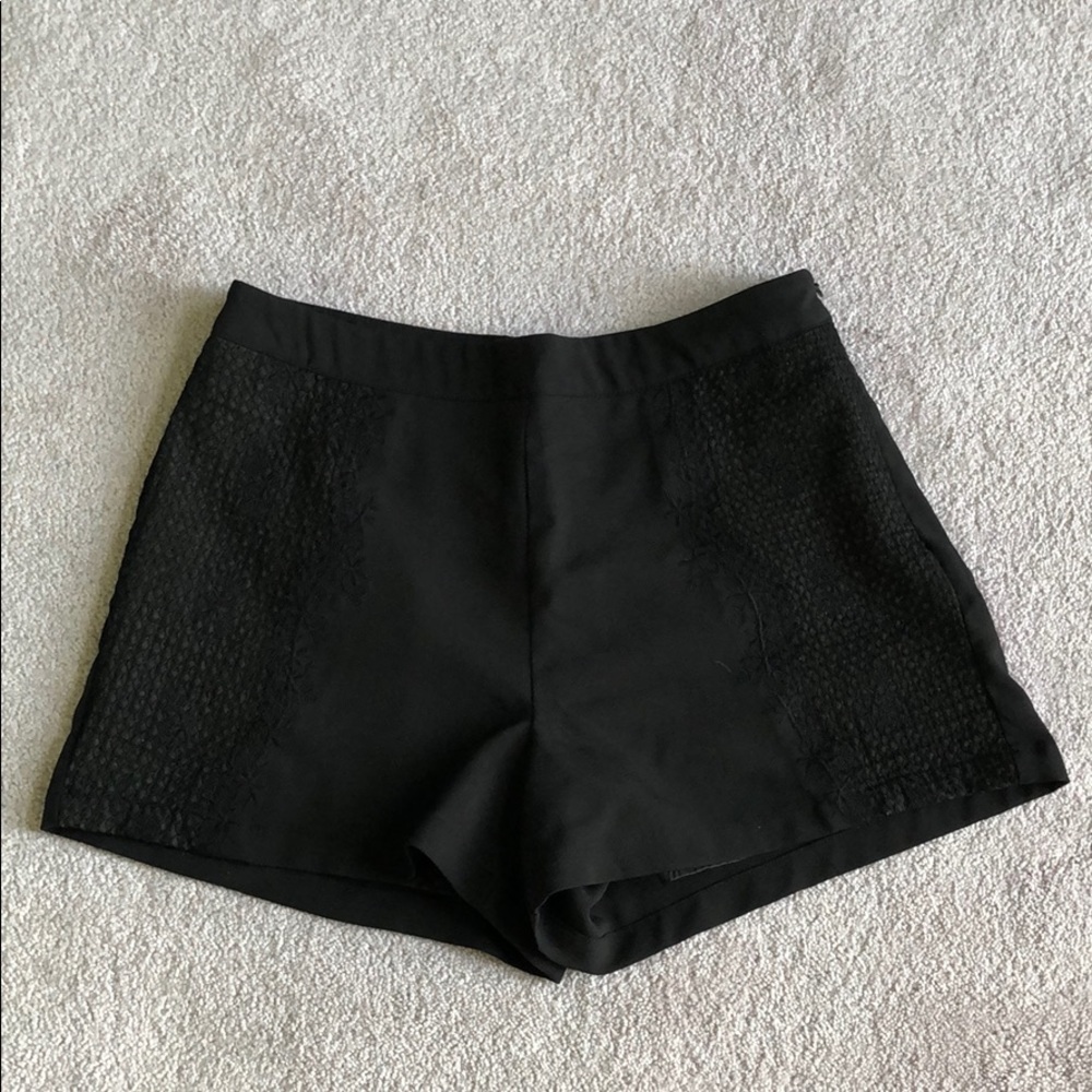 Black Polyester Shorts